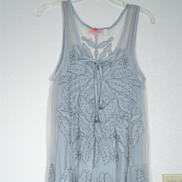 NEW FREE PEOPLE LA PALMA TRAPEZE MINI DRESS, SMALL - Picture 4 of 14